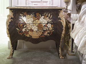 15203 - Wooden bedside table with drawers _ Modenese Luxury Interiors